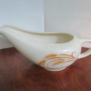 Homer Laughlin Golden Wheat Pattern Vintage Gravy or Sauce Boat